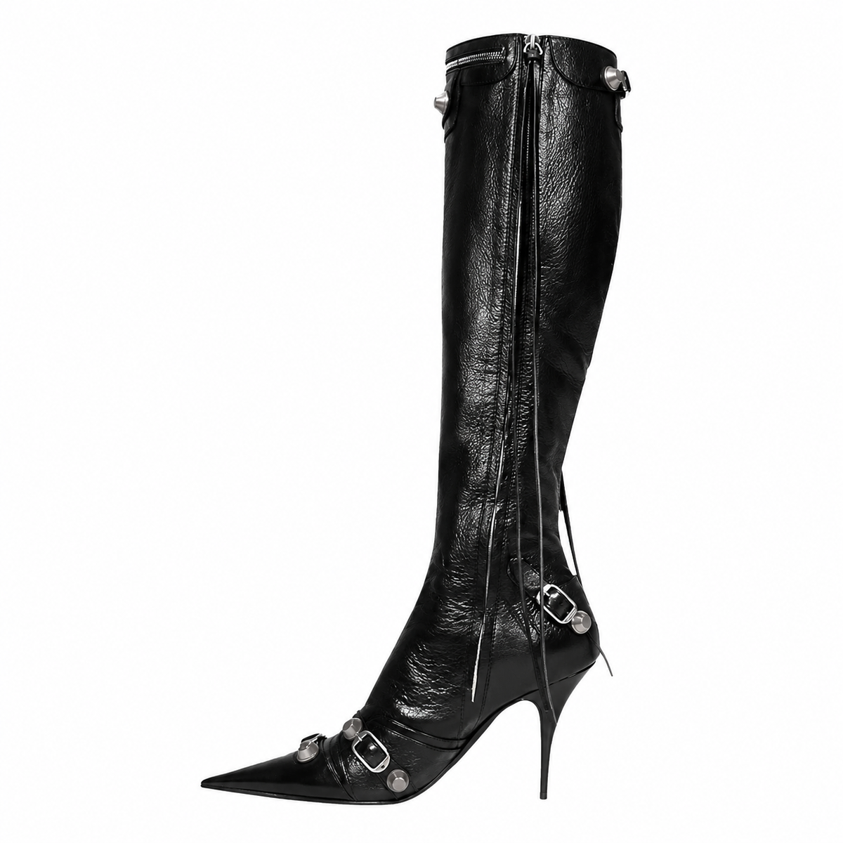 Bota Feminina de Couro Cano Longo Everly