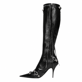 Bota Feminina de Couro Cano Longo Everly