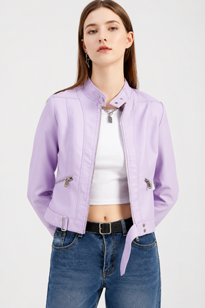 Jaqueta Feminina de Couro Beckey