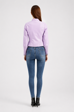 Jaqueta Feminina de Couro Beckey