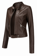 Jaqueta Feminina de Couro Beckey