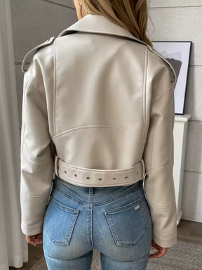 Jaqueta de Couro Feminina Kabani Capri