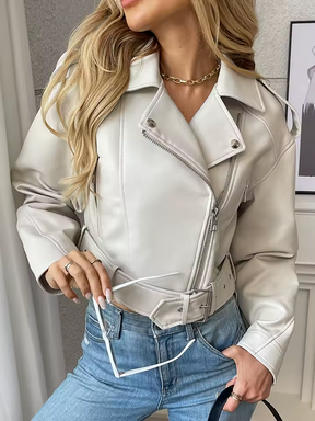 Jaqueta de Couro Feminina Kabani Capri