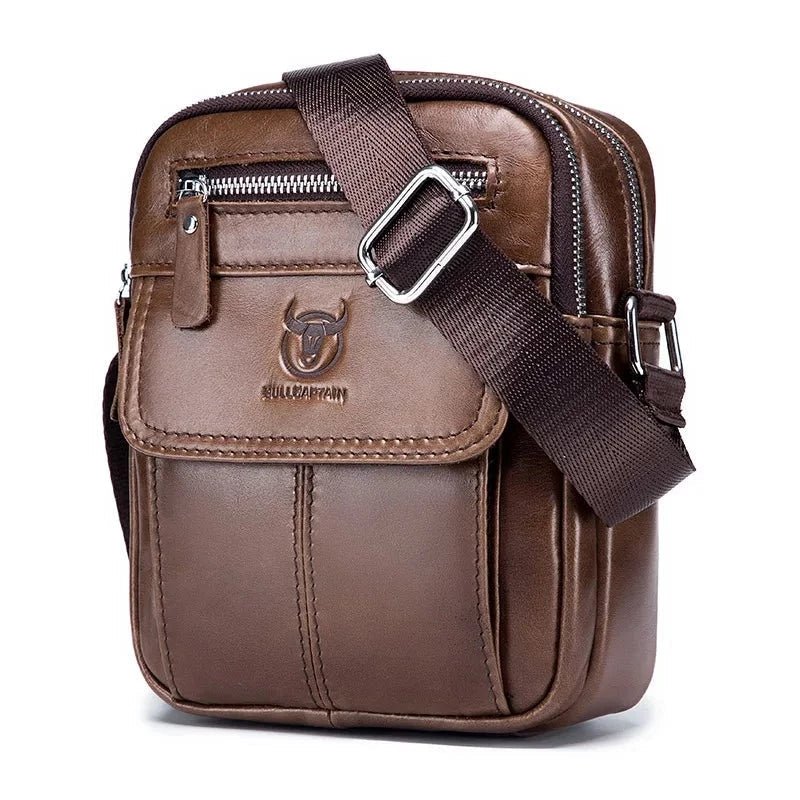 Bolsa de Ombro em Couro Genuino- Bull Captain