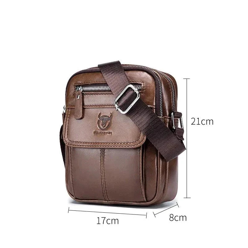 Bolsa de Ombro em Couro Genuino- Bull Captain