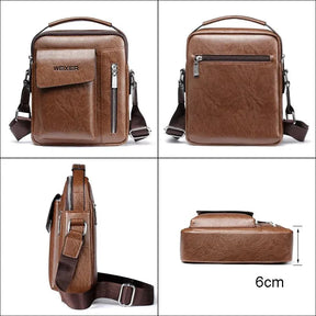 Bolsa de Ombro em Couro Genuino - Weixier Premium