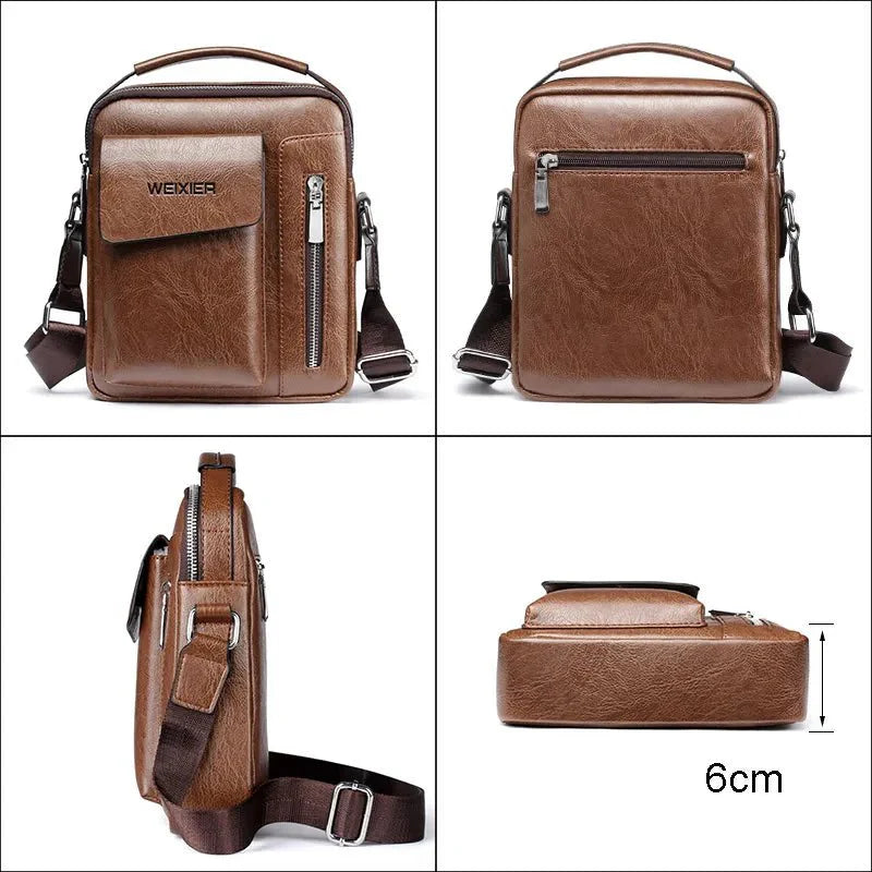 Bolsa de Ombro em Couro Genuino - Weixier Premium