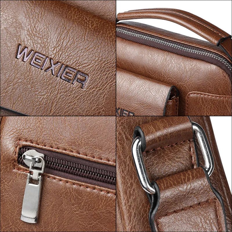 Bolsa de Ombro em Couro Genuino - Weixier Premium