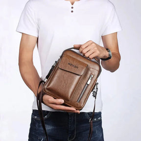 Bolsa de Ombro em Couro Genuino - Weixier Premium