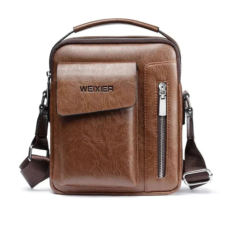 Bolsa de Ombro em Couro Genuino - Weixier Premium