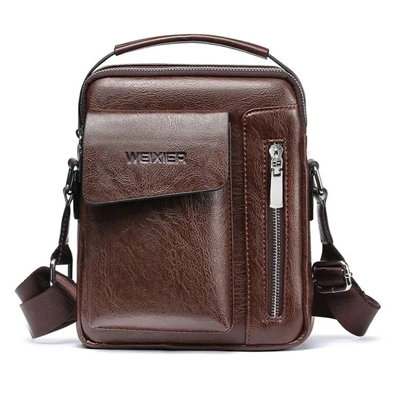 Bolsa de Ombro em Couro Genuino - Weixier Premium