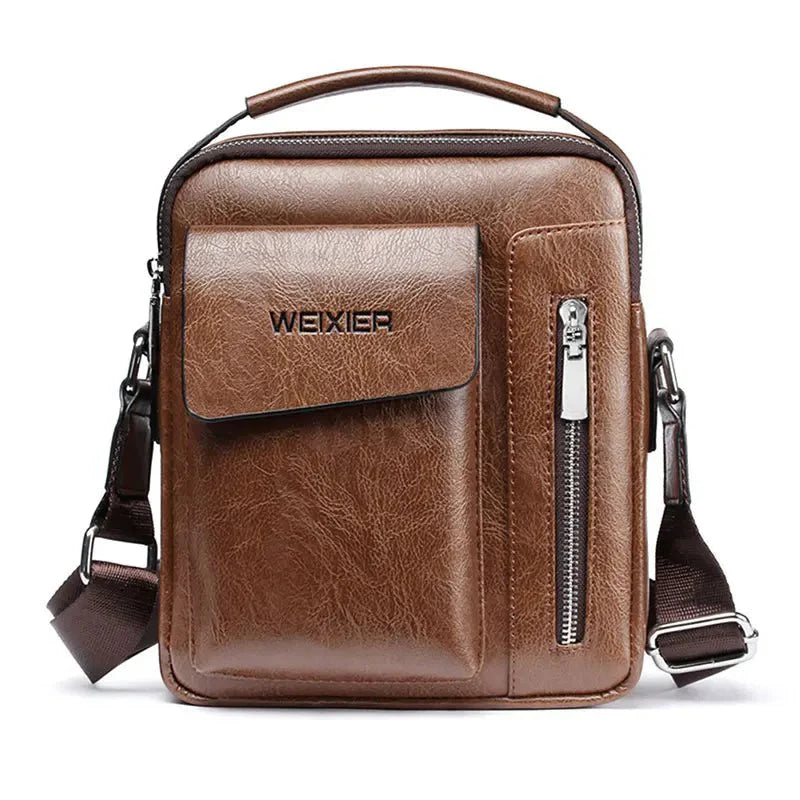 Bolsa de Ombro em Couro Genuino - Weixier Premium
