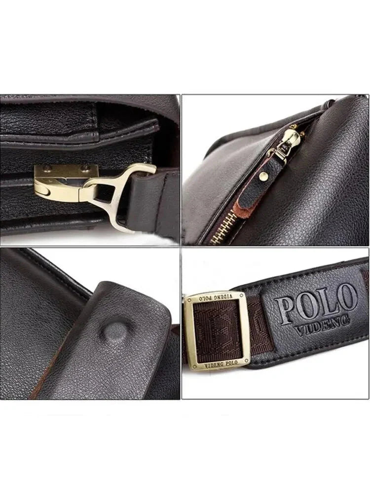 Bolsa de Ombro em Couro - Polo Premium