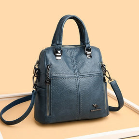 Bolsa Mochila Feminina em Couro Genuino - TwoInOne Premium