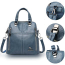 Bolsa Mochila Feminina em Couro Genuino - TwoInOne Premium