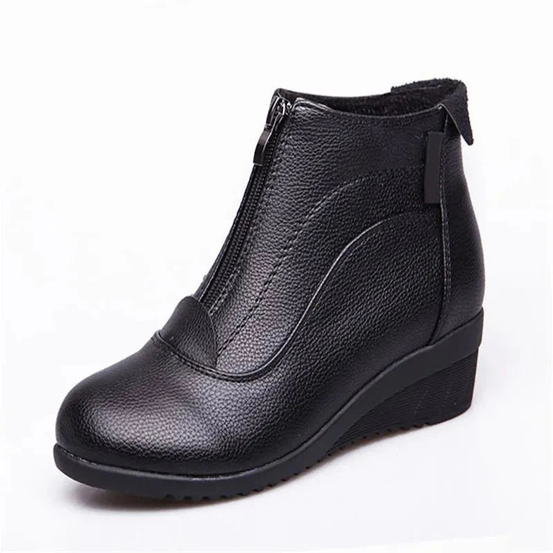 Bota de Couro Cano Curto Marye