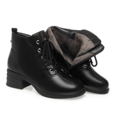 Bota Feminina de Couro Aveludada Carey