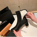 Bota Feminina de Couro Aveludada Heritage