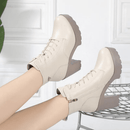 Bota Feminina de Couro Aveludada Mary
