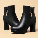 Bota Feminina de Couro Aveludada Merlin