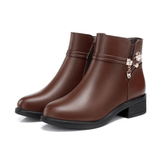 Bota Feminina de Couro Aveludada Stelle