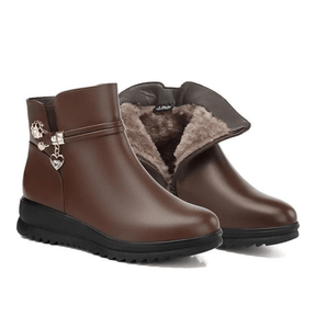 Bota Feminina de Couro Aveludada Stelle
