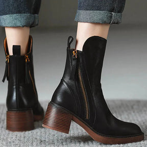 Bota Feminina de Couro Brooklyn
