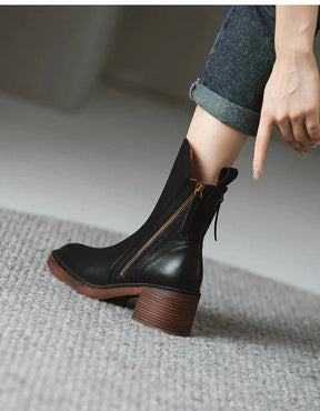 Bota Feminina de Couro Brooklyn