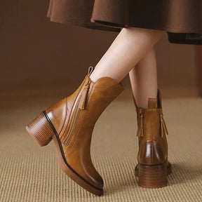 Bota Feminina de Couro Brooklyn