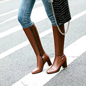 Bota de Couro Feminina Kabani Cano Alto Ladie