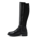 Bota Feminina de Couro Cano Alto Lua