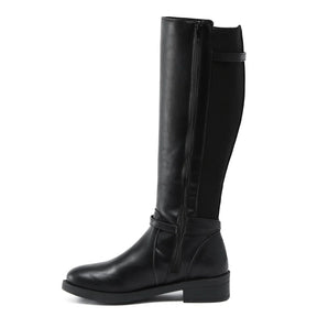 Bota Feminina de Couro Cano Alto Lua