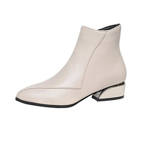 Bota Feminina de Couro Cano Baixo Névea