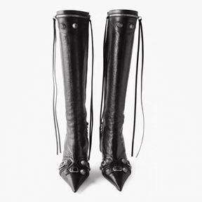 Bota Feminina de Couro Cano Longo Everly