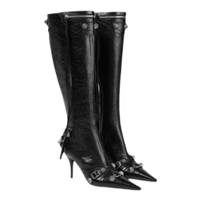 Bota Feminina de Couro Cano Longo Everly
