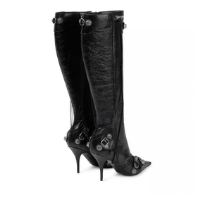 Bota Feminina de Couro Cano Longo Everly