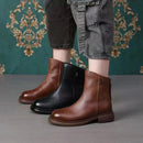 Bota Feminina de Couro Casual Classy
