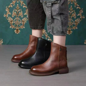 Bota Feminina de Couro Casual Classy