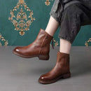 Bota Feminina de Couro Casual Classy