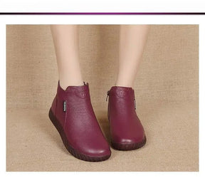 Bota Feminina de Couro Casual Diskei