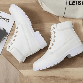 Bota Feminina de Couro Casual Fashion