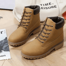 Bota Feminina de Couro Casual Fashion
