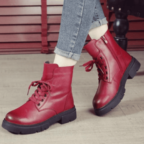 Bota Feminina de Couro Casual Lillian
