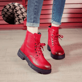Bota Feminina de Couro Casual Lillian