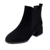 Bota Feminina de Couro Casual Slip
