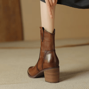 Bota Feminina de Couro Charlotte