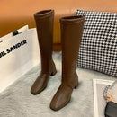 Bota Feminina de Couro Clássica Cano Alto