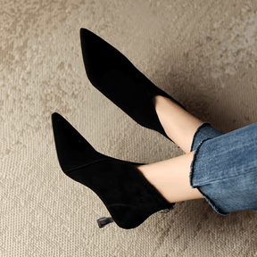Bota Feminina de Couro com Salto Amber