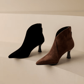 Bota Feminina de Couro com Salto Amber