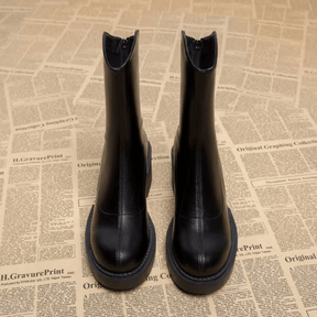 Bota Feminina de Couro com Salto Collen